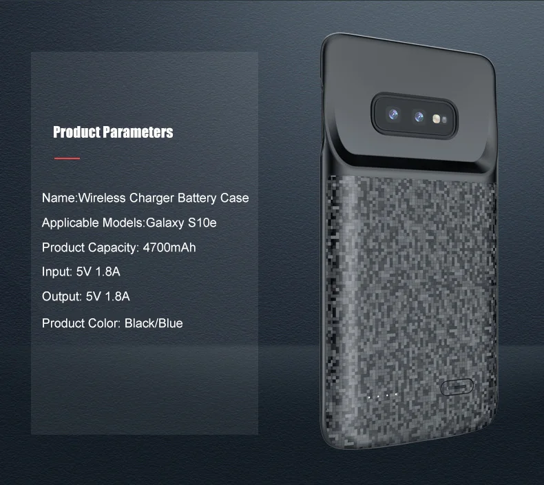 XGODY батарея чехол для samsung Galaxy S10e силиконовый ударопрочный аккумулятор зарядное устройство чехол 4700 мАч тонкий внешний аккумулятор чехол