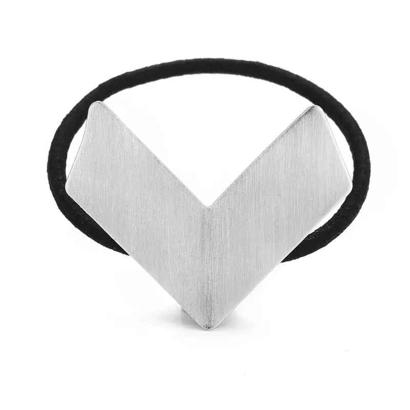 Модные металлические эластичные украшения для волос для женщин девочек геометрическое Сердце Звезда милый скручивающий галстук головной убор аксессуары для волос - Окраска металла: GDU07-04