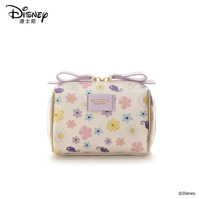 

Disney New Rapunzel Cosmetic Bag Waterproof Clutch Travel Cosmetic Bag Zipper Pouch Women Make Up Bag Wash Bag Flowers Princess