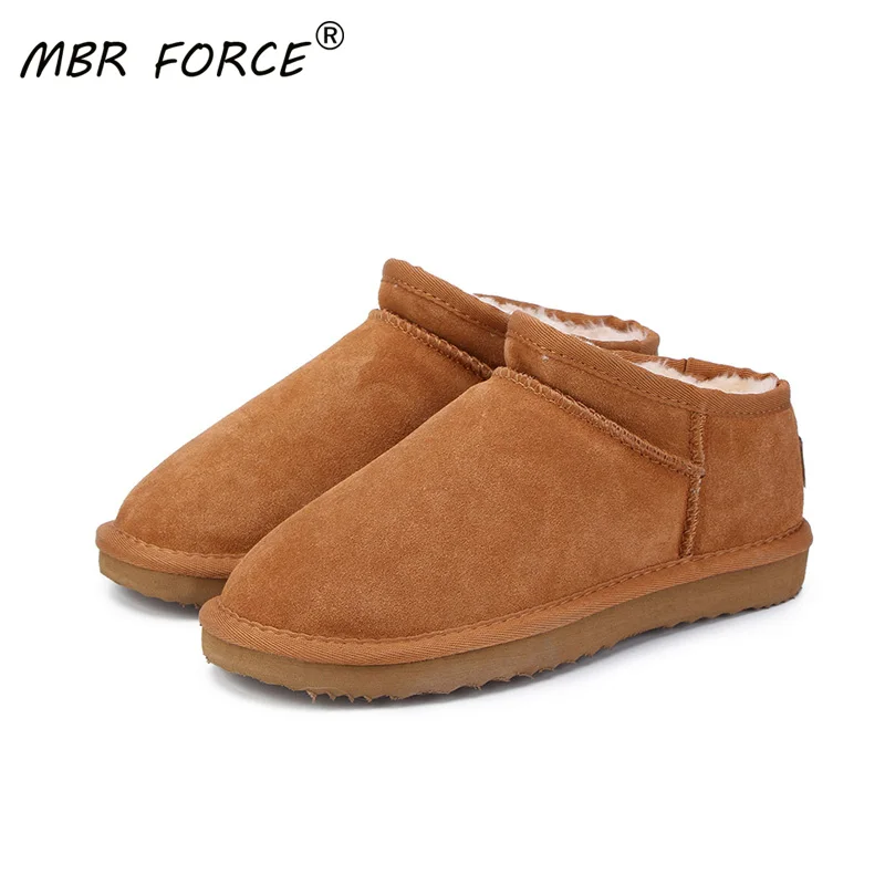 Flats Ankle-Boots Australia Warm Large-Size Winter Mbr-Force Women Classic-Style Warterproof