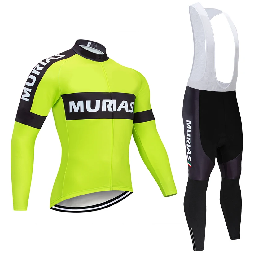 Зимняя команда MURIAS, термо флисовая велосипедная майка, велосипедные штаны, набор, мужские 20D колодки, Ropa Ciclismo, одежда для велоспорта, Майо кюлот