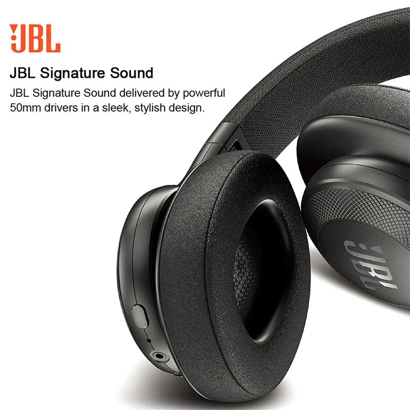 Original JBL E55BT Wireless Bluetooth Headphone Portable Foldable Headset Super Bass Earphone AUX IN HiFi Sport Headset with Mic