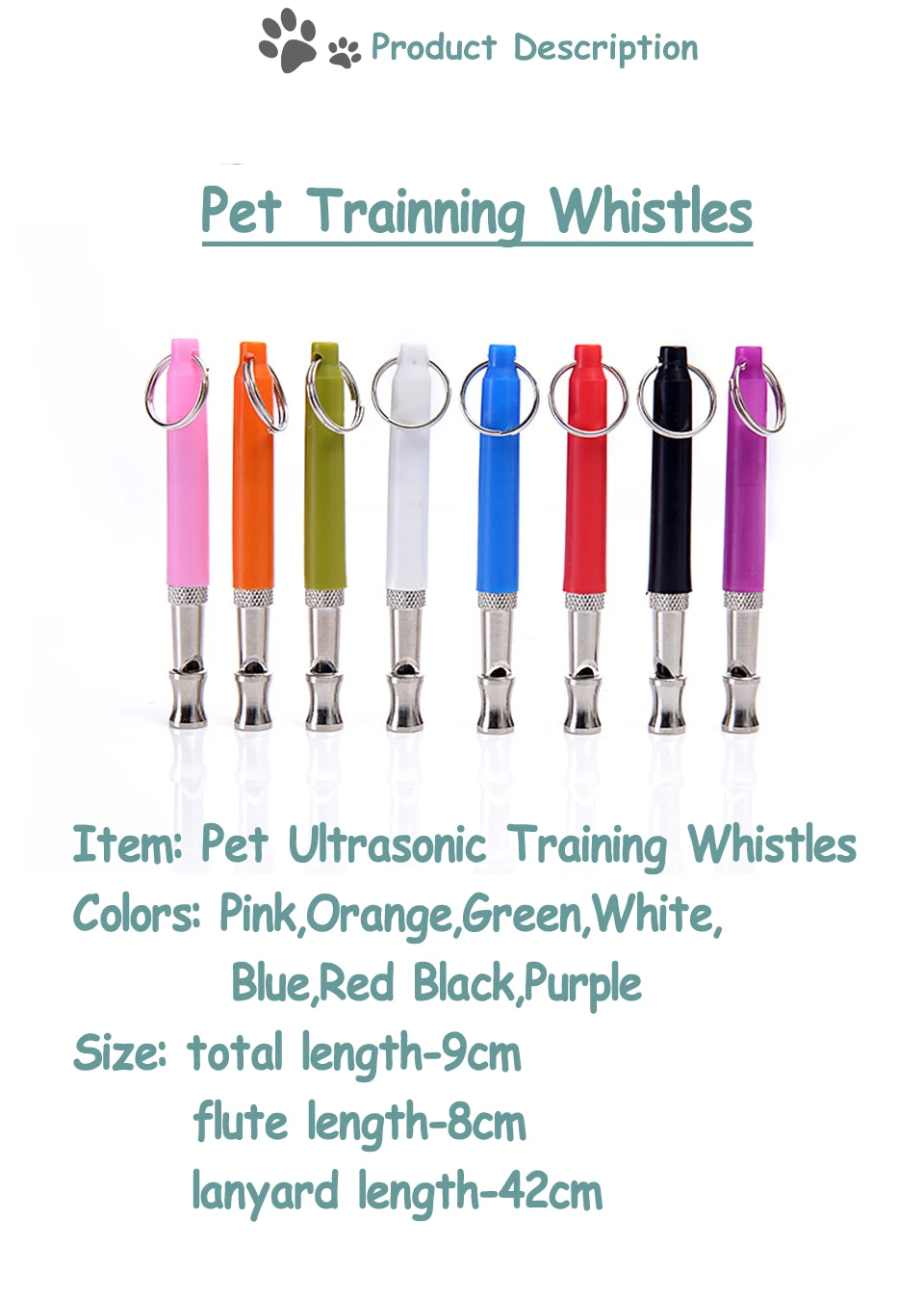 Dog Training Whistle Repellent Puppy Repeller Ultrasonic Whistle Stop Barking Beeper Flute Dog Accessories Pet Products