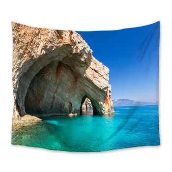 

Sea Water Landscape Tapestry Wall Hanging Polyester Home Bedroom Bedspread Beach Mat Blanket Yoga Mat Dorm Decor
