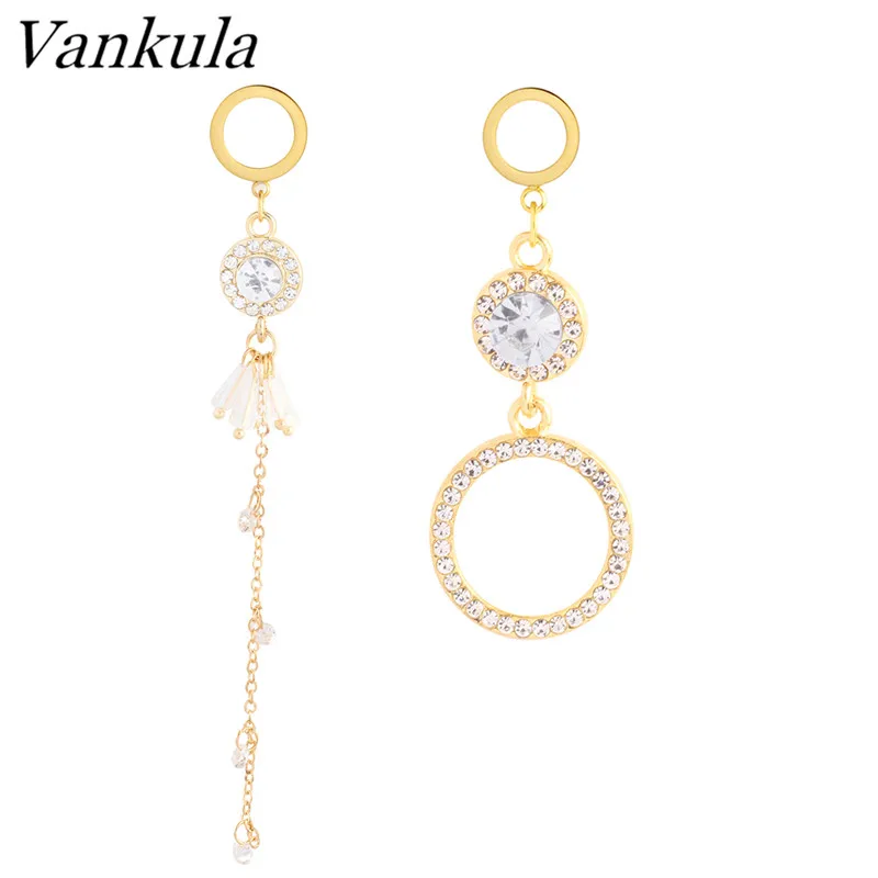 gold 1 Vankula Wedding Ear Plugs Tunnels 316L Stainless Steel Body Piercing Jewelry Dangle Earrings Pair Selling - Окраска металла: gold 1