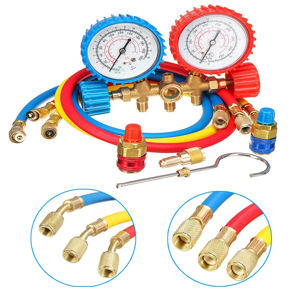 

Repair Tools Manifold Gauges Set Shockproof Refrigeration Diagnostic Air Conditioning Lightweight Easy Install Maintenance Car