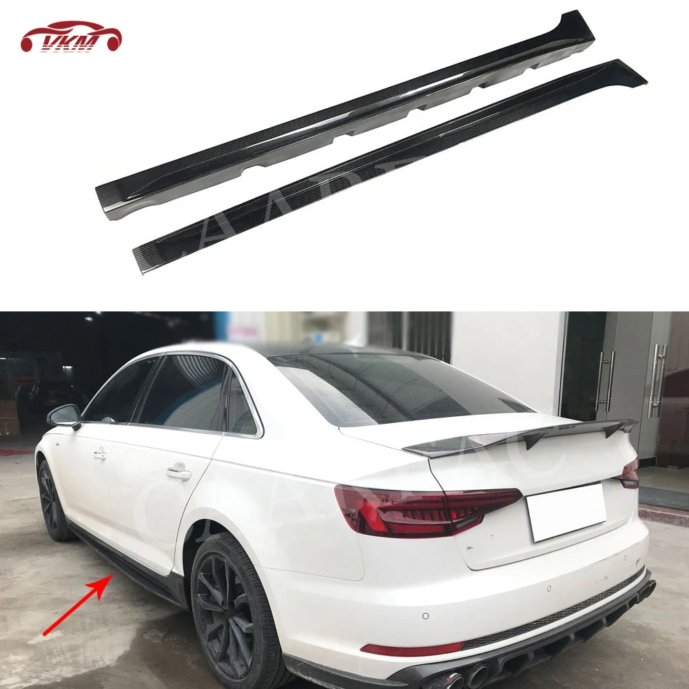 

Для Audi A4 S4 B9 2017 2018 гоночный автомобиль два слоя углеродного волокна передний бампер спойлер разветвители кузова наборы