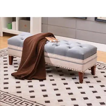 

Sofa stool American style living room home change shoes stool clothing store cloakroom long bench fabric bed end stool