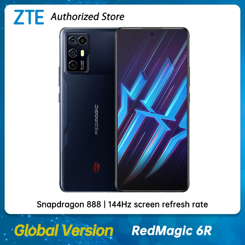 laptop 8gb ram Global Version ZTE REDMAGIC 6R 5G Gamingphone MobilePhone  6.67 Inch 144Hz AMOLED Snapdragon 888 Octa Core 30W Fast Charge NFC ddr5 ram