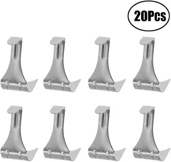 

Lvcky Pack of 20 Moulding Hooks Picture Rail Hooks Hangers, Nickel Plated
