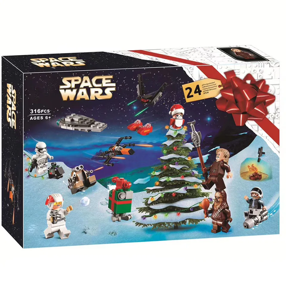 

New Star Wars night Space ship AT-ST Fighters Building Blocks Bricks Toys Christmas tree Legoingly gift toys