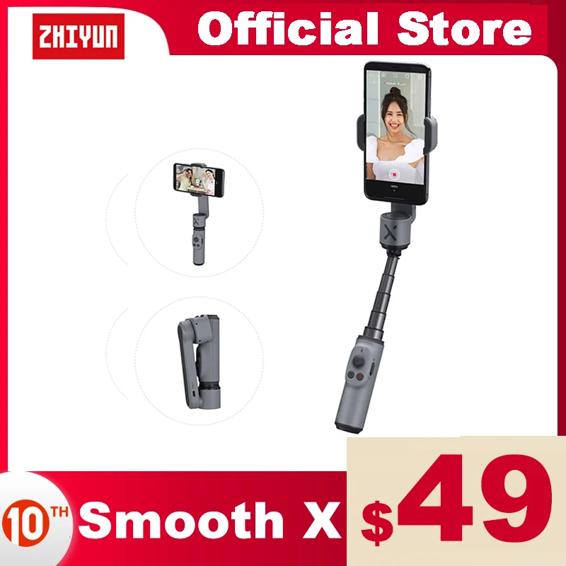 ZHIYUN Official Smooth X Phone Gimbals Selfie Stick Handheld Stabilizer Palo Smartphones for iPhone Xiaomi Huawei Redmi Samsung