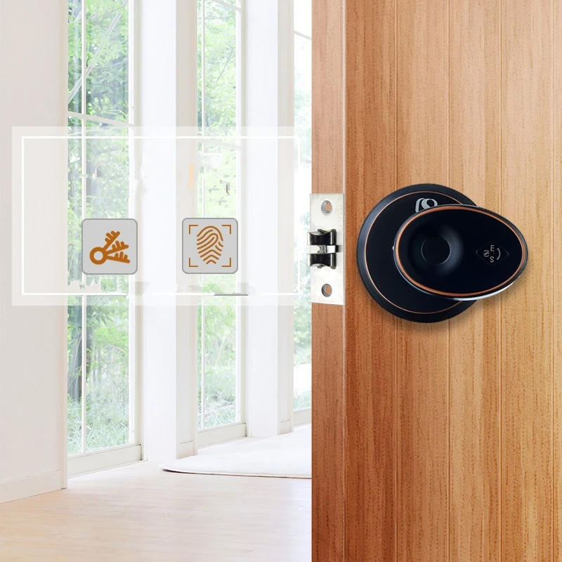 

Fingerprint lock indoor wooden door spherical fingerprint lock a grip open smart door lock smart lock