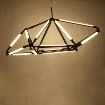 

LED Postmodern Iron Acryl Geometry Black Gold Suspension Luminaire Pendant Lights.Pendant Lamp.Pendant light For Foyer