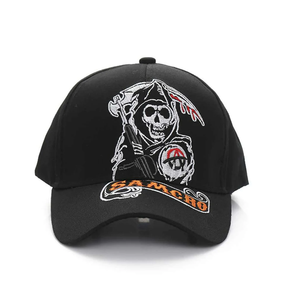 Fashion Unisex Baseball Caps SOA Sons Of Anarchy Skull Embroidery Snapback Men Women Motorcycle Racing Sports Trucker Hat EP0054 (5)