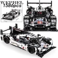 WEPBEL 1586 шт. 1:9. 5 гибридные модели спортивных автомобилей, строительные комплекты кирпичей, игрушки, совместимые с техникой, игрушки для детей