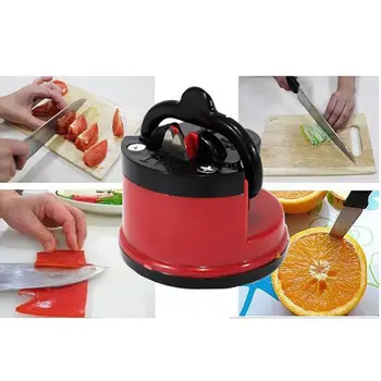

Home Kitchen Sharpening Tool Knives Sharpener With Suction Cups, Stainless Steel