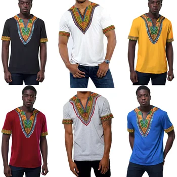 

Fadzeco Fashion Mens African Clothes Tops Tee Shirt Homme African Dashiki Dress Clothing Brand Short Sleeve T Shirt for Men