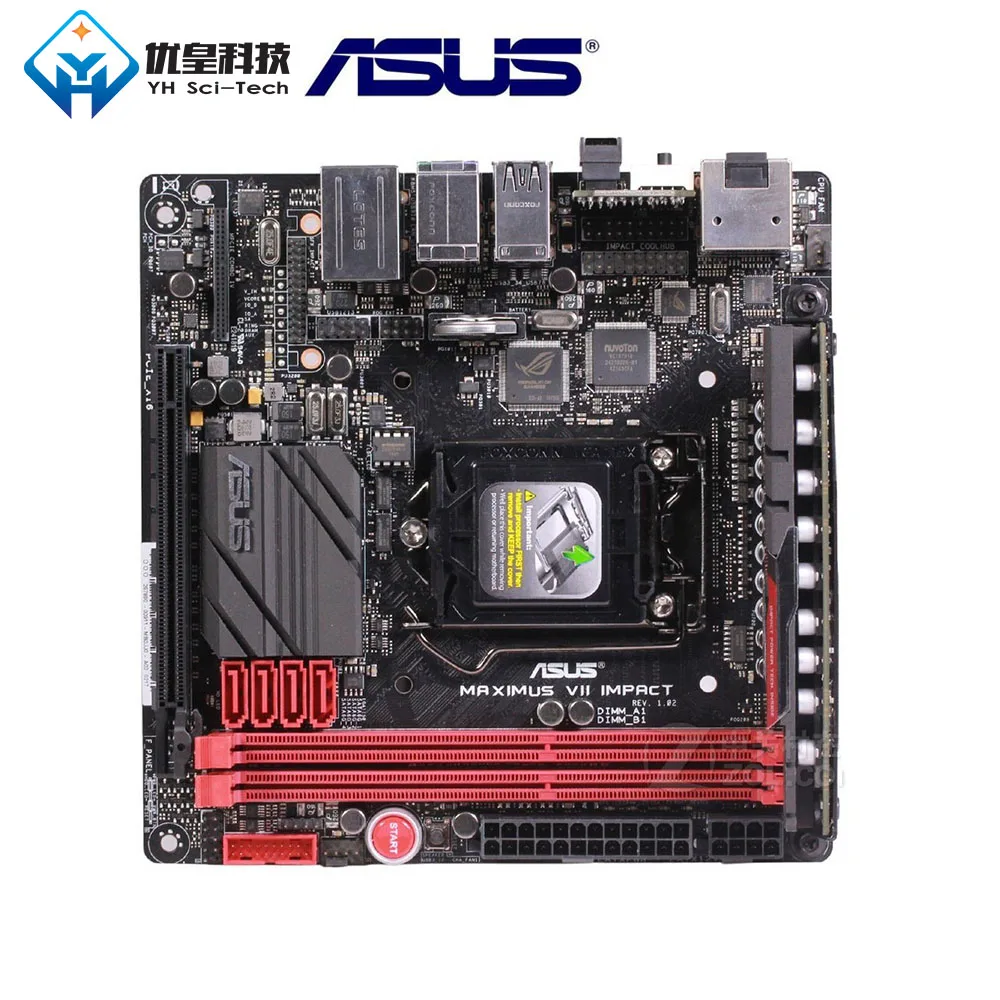 

Asus MAXIMUS VII IMPACT Intel Z97 Original Used Desktop Motherboard Socket LGA 1150 Core i7/i5/i3/Pentium/Celeron DDR3 Mini-ITX