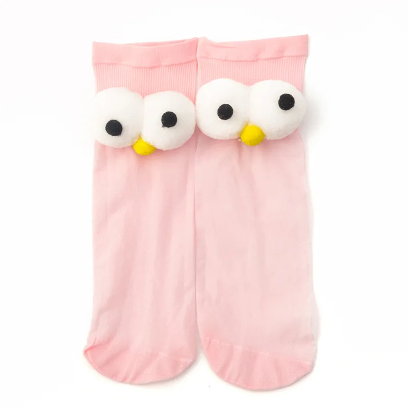 1 Pair of Socks With Big Eyes Thin, Breathable, Solid Color, Front and Back, Personality Cute Cartoon Straight Parent-Child Sock - Цвет: 05