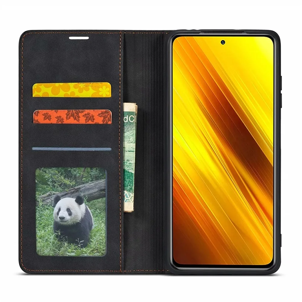 עור מקרה עבור Xiaomi Poco X4 X3 NFC M4 M3 F3 10T פרו ארנק Flip כיסוי Redmi הערה 11 11S 10S 10 9 9s 9A 9C 8 7 GT 11T דק