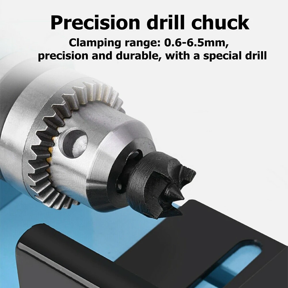 

150W Wood Lathe Woodworking Machine Professional Durable DIY Tool Bead Cutting Aluminum Alloy Mini Multifunction Home Portable
