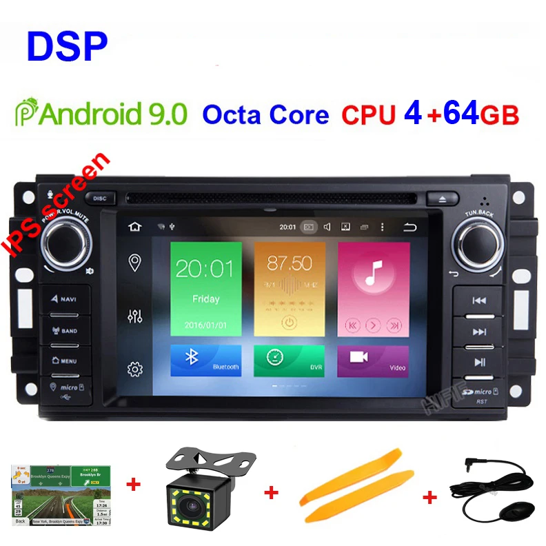 Ips 8 ядерный Android 10 Автомобильный DVD Радио gps стерео для Jeep Liberty Wrangler Компас Commander Grand Cherokee Dodge caliber путешествие - Цвет: 4G RAM 64ROM DSP