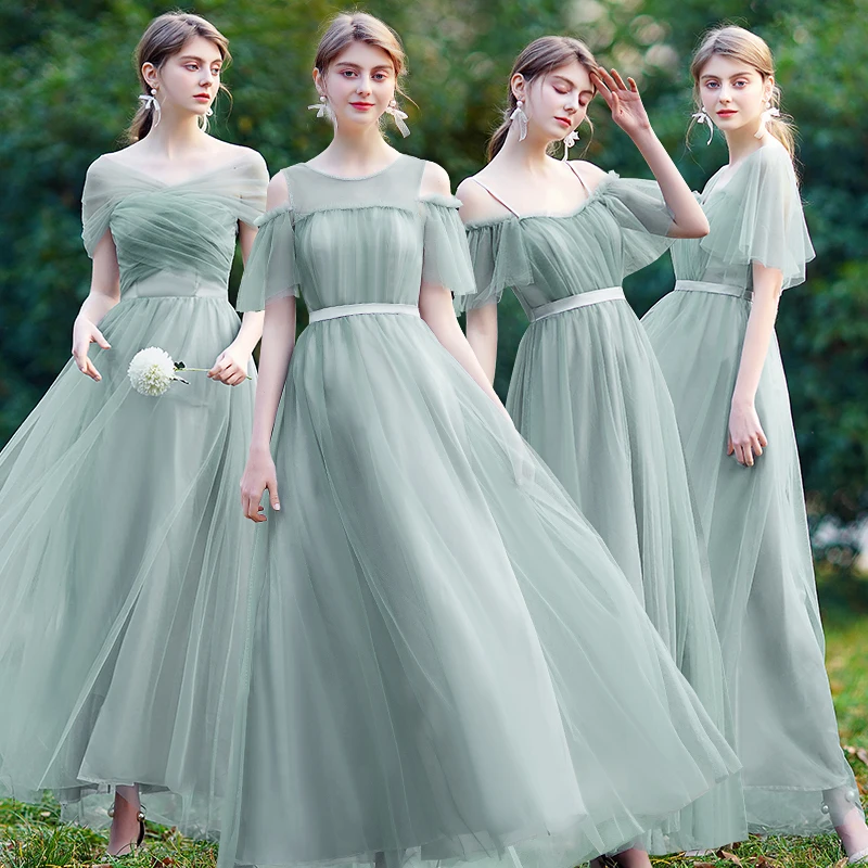 dusty green bridesmaid dresses