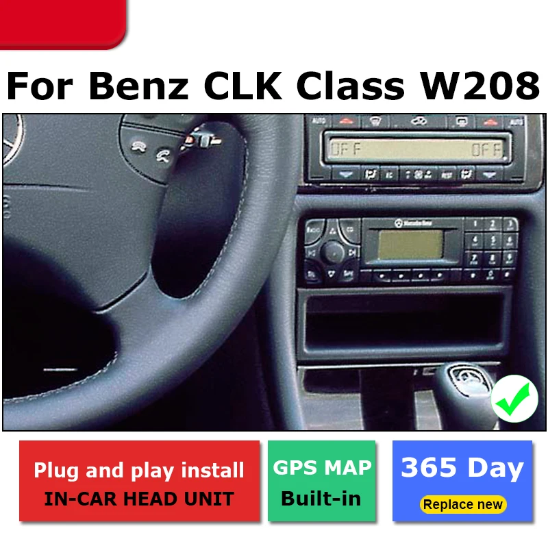 Perfect Android Car GPS Navigation For Mercedes Benz CLK Class W208 1996~2003 Car dvd player BT RDS Mlutimedia player Navi 2Din WiFi 4