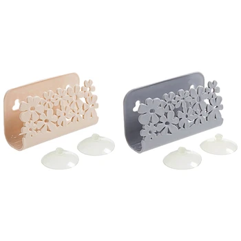 

Kitchen Bathroom Drying Rack Suction Sponges Suction Cup Dish Cloths Holder Scrubbers Soap Storage Free Drilling