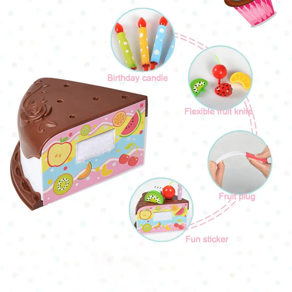Детский набор игрушек для торта на день рождения, праздничный торт для девочек, игрушка для торта, игрушка для торта, фруктовый кролик, домик для торта, игрушка для ролевых игр