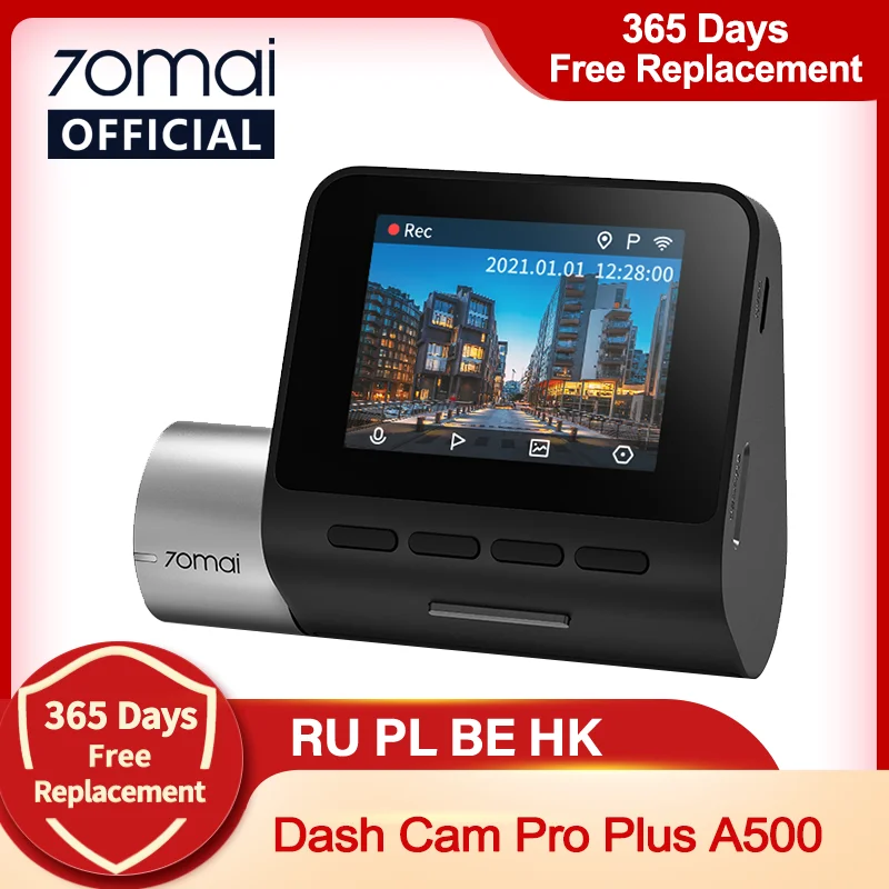 70mai A500 Dash Cam Pro Plus 1944P Built in GPS ADAS Car