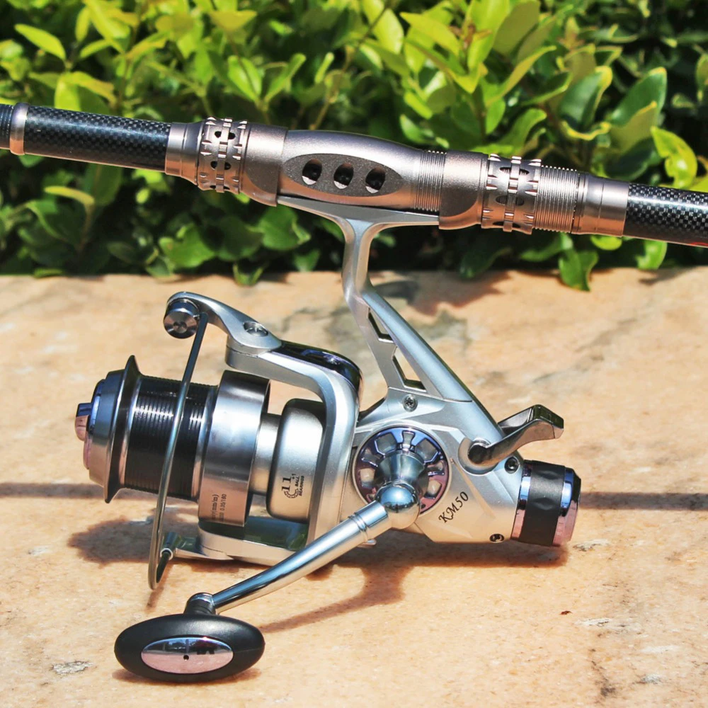 Sougayilang KM50-60 Spinning Reel 5.2:1 Gear Ratio Right Left Hand Interchangeable Fishing Coil Reel 11+1BB Feeder Carp Reel