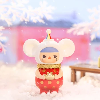 

Genuine Blind Box POPMART Bubble Matt PUCKY Biqi Elf Little Fat Rat New Year Gift Box Tide Play Doll Decoration