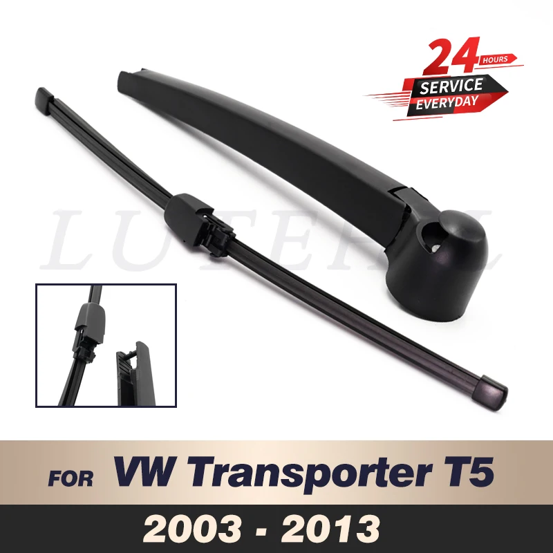 Wiper 16" Rear Wiper Blade & Arm Set Kit Fit For VW Transporter T5 2003