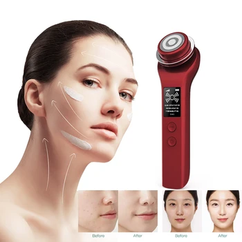 

LED Hot Cold Face Eye Skin Lifting Tighten Blue Photon Acne Treatment Skin Anti-aging Lifting Therapy Cleansing Tool