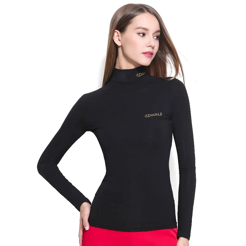 Women's Long Sleeve Black Turn-down Collar Slim Suit Adult Thick Ladies Latin Practice Dance Clothes Dance Wear Top Comfortable