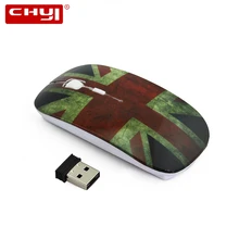CHYI Беспроводная ультра тонкая мини компьютерная мышь 2,4 ГГц оптическая Usb PC Mause 4 кнопки 1600 dpi эргономичная Супер тонкая мышь для ноутбука