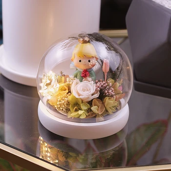 

Free Shipping Diameter=20cm White Base Round Glass Dome Vase Home Decoration Glass Dome Friend Favor Gift Wedding Decoration