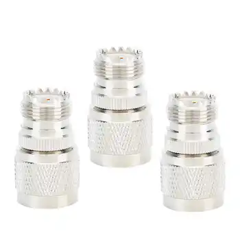 

3Packs 50 ohms Straight Type N Male Coaxial Cable to UHF SO-239 Female Adapter Connector for Antennas Broadcasting Radio