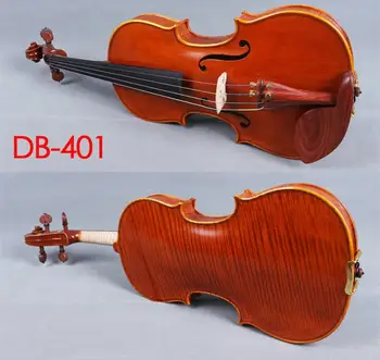 

Master Violin 4/4 Tiger Flame Maple Handmade Stradivari Violin Case Bow #401
