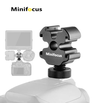 

Triple 3 Cold Shoe Microphone Monitor Mount Adapter On-Camera LED Video Light Vlog Mount Adapter for DSLR Camera Hot Shoe Cage