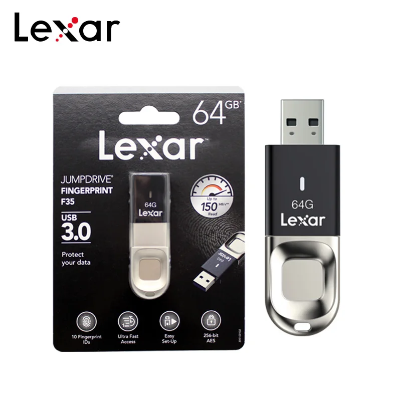 Флешка Lexar 128 ГБ Usb флешка 64 карта памяти USB 3 0 диск с распознаванием отпечатков