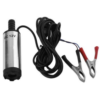 

12V/24V Mini Electric Oil Pump Portable Fuel Water Pump with Stainless Steel Filter Net + Stainless Steel Shell +Halfway Switch