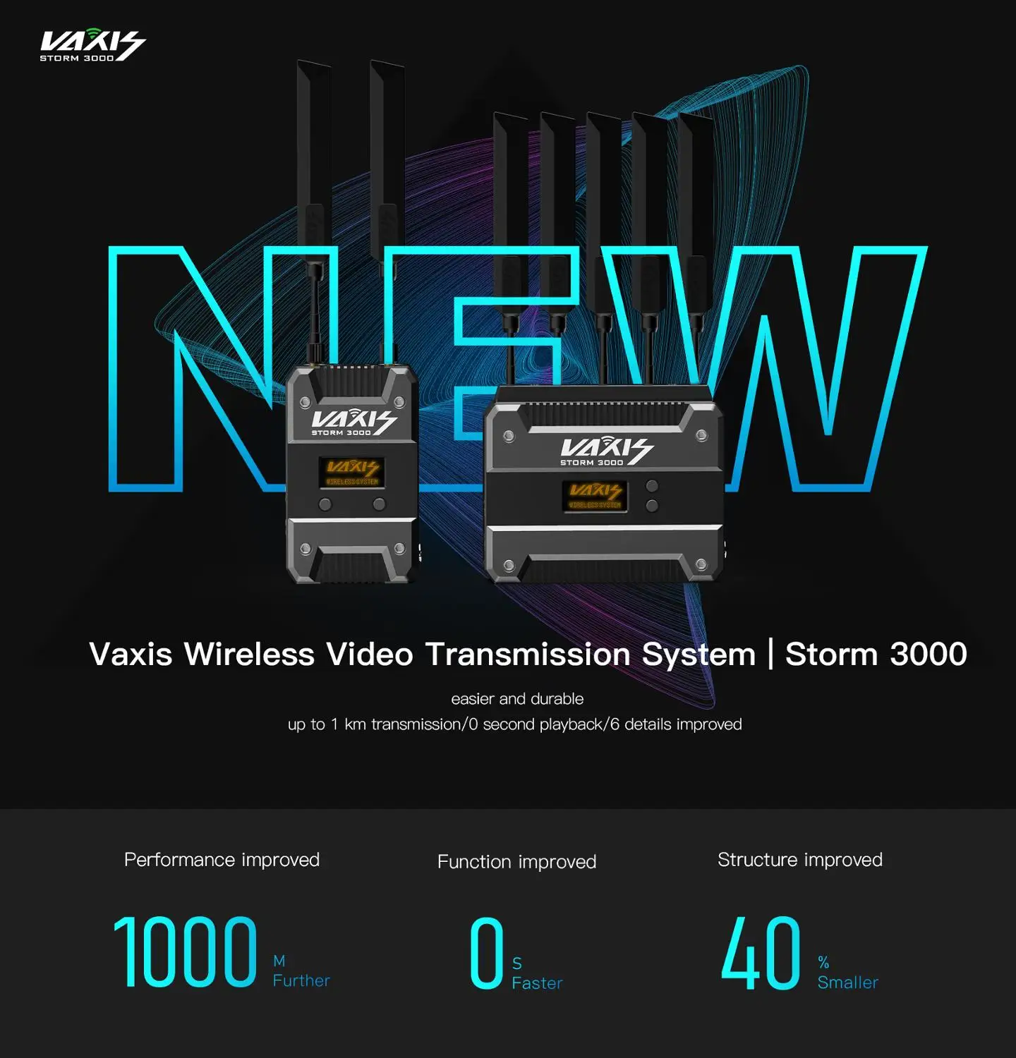 Vaxis Storm 3000 RX & TX беспроводная передача профессиональная система 3G SDI HDMI HD видео до 1