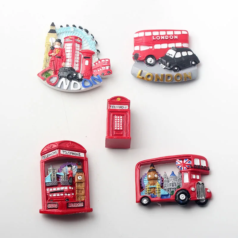

London style Resin Fridge Magnet Creative 3D Refrigerator Magnet Tourist Souvenirs Home Decoration