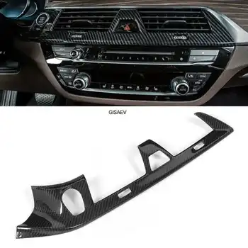 شراءمناسبة لسيارات BMW 5 Series G30 17-21 من ألياف الكربون لوحة القيادة لوحة القيادة إطار الزخرفية