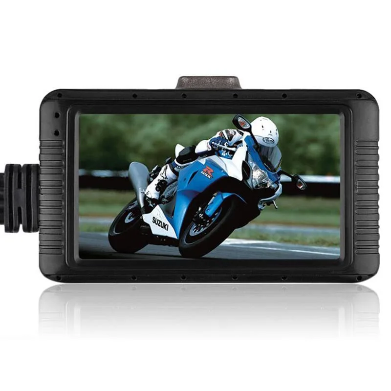 D90 мотоциклетная камера DVR Мотор Авто видеорегистратор с двойным объективом