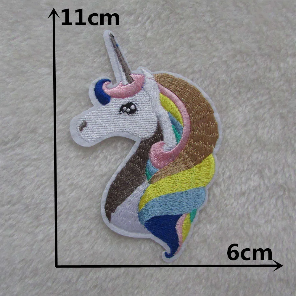 Мультяшные единороги термоклейкие нашивки кепка одежда наклейки сумка вышитая