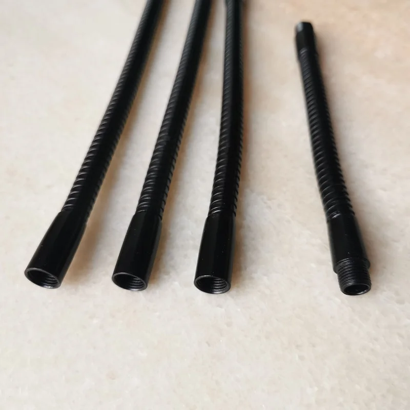 M10 Male Connector Flexible Metal Hose Tube 10mm Diameter LED Goose Neck Serpentine Soft Pipe with Nuts 2pcs for DIY
